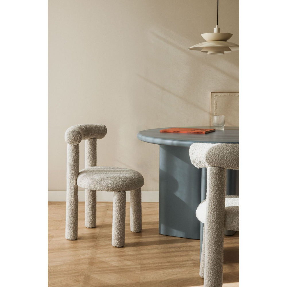 Valgomojo kėdė GIA, šviesiai pilka bouclé