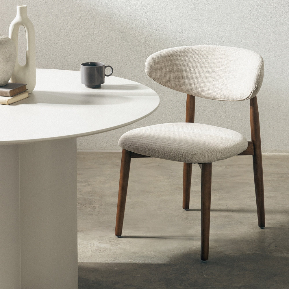 Dining chair JARDIN, beige/brown ash