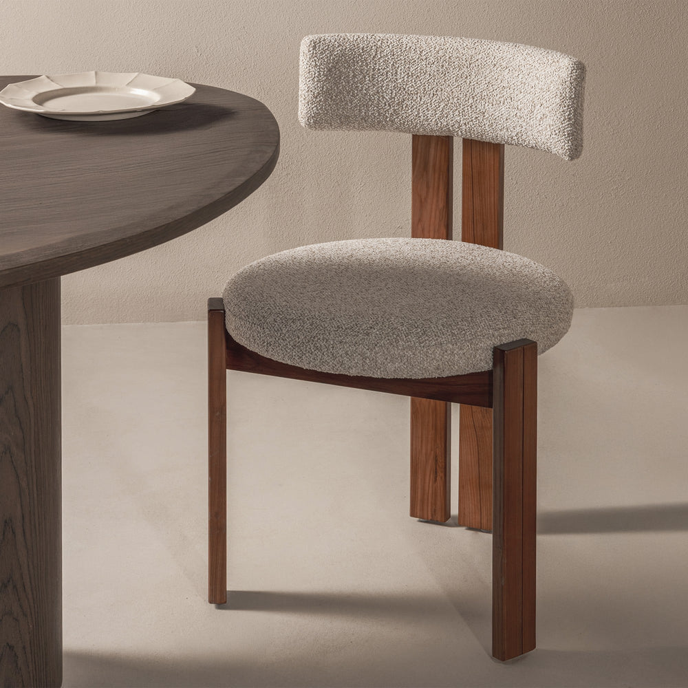 Dining chair MASTIC, cream sand/natural ash