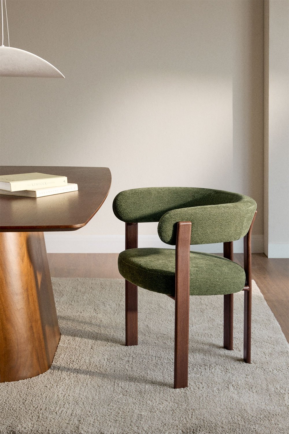 Dining chair JOLIE with armrests, green