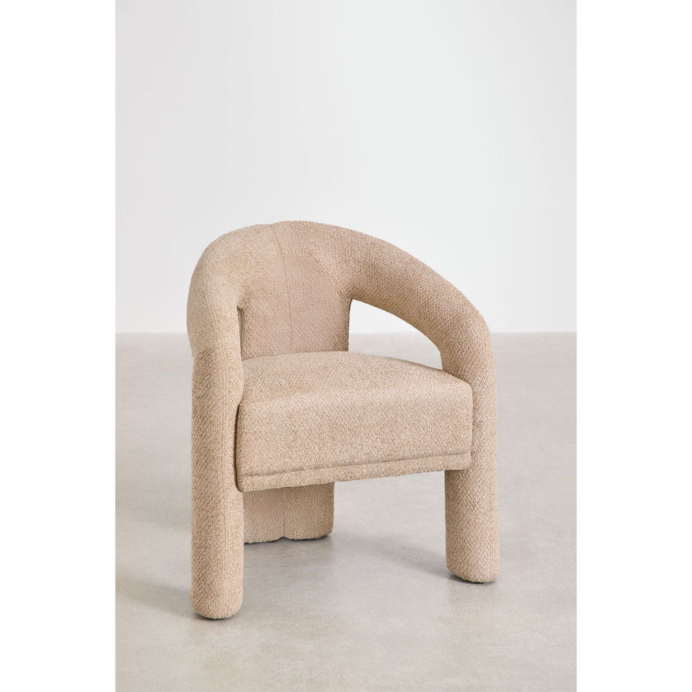 Valgomojo kėdė GRECA, bouclé, smėlio