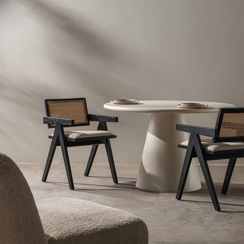 Chair ENDIVE, single weave, black/sand