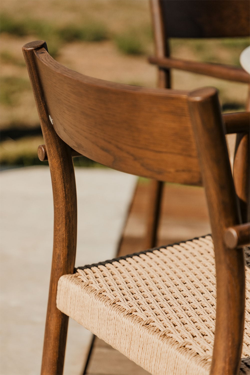 Outdoor chair QUERCO, dark oak