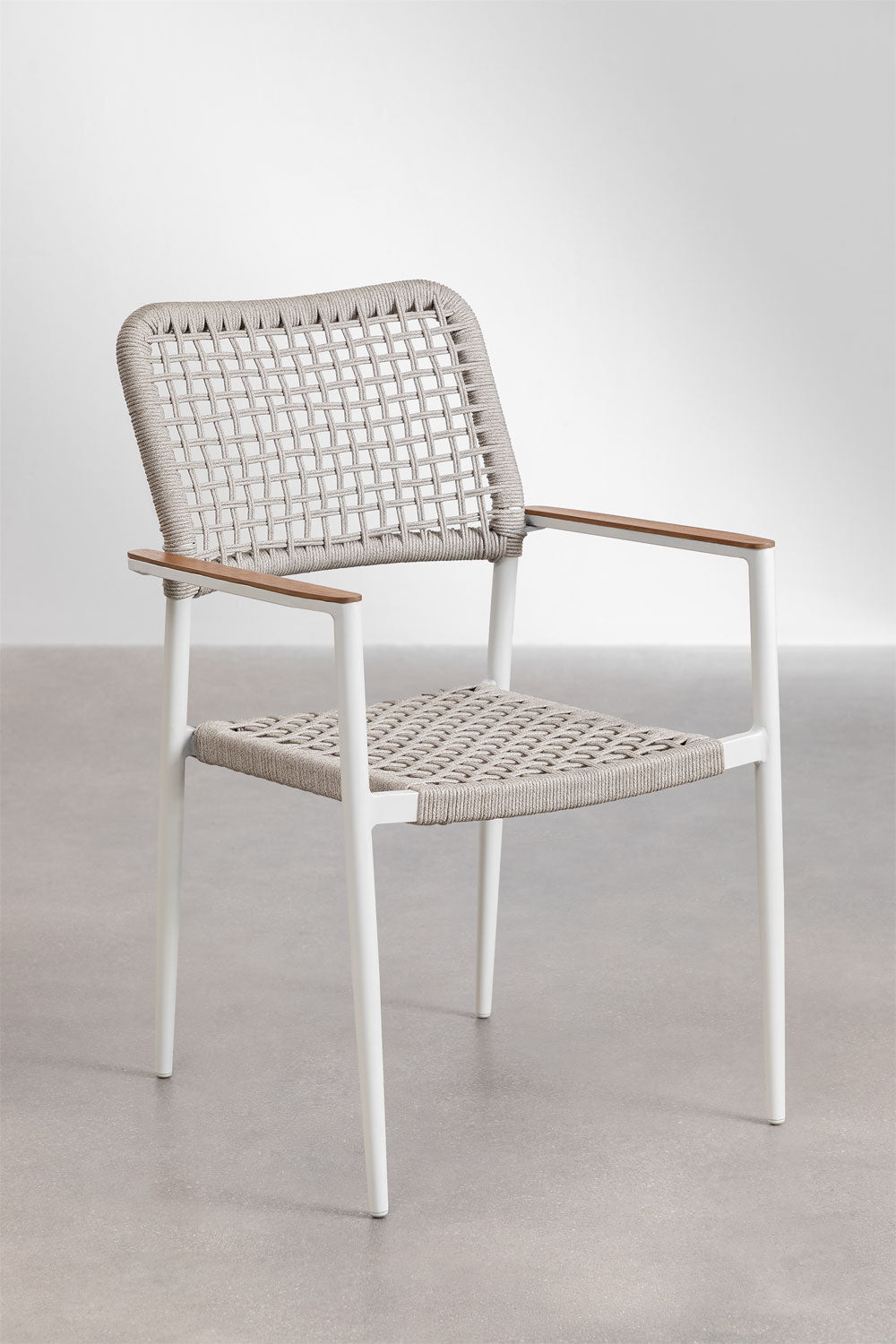 Āra krēsls ALTANO ar roku balstiem, balts