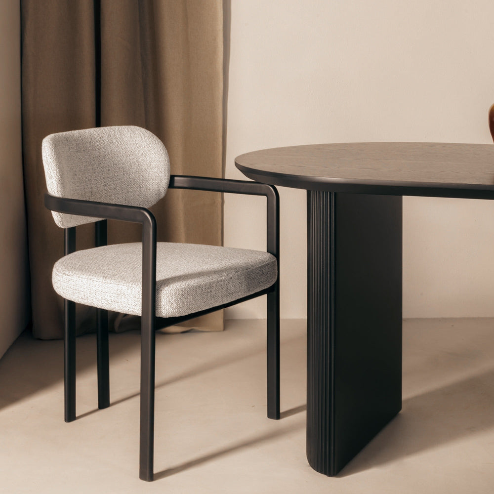 Chair AIGUE, greyish beige/black
