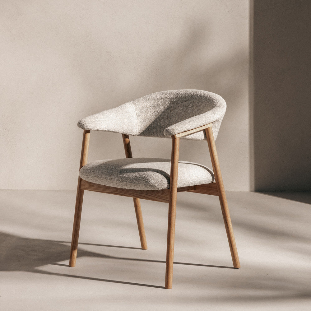 Dining chair CEDRAT, sand/natural oak