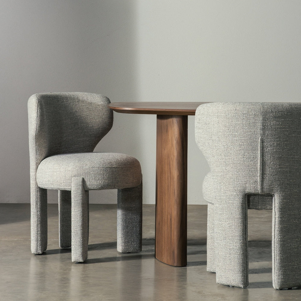 Chair DIAMON, greyish beige, rounded
