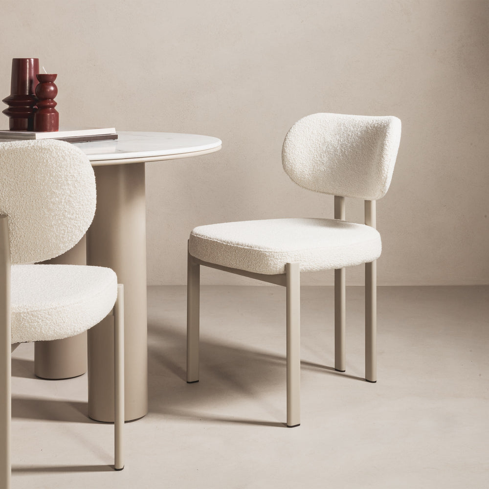 Chair ELODIE, cream/sand legs