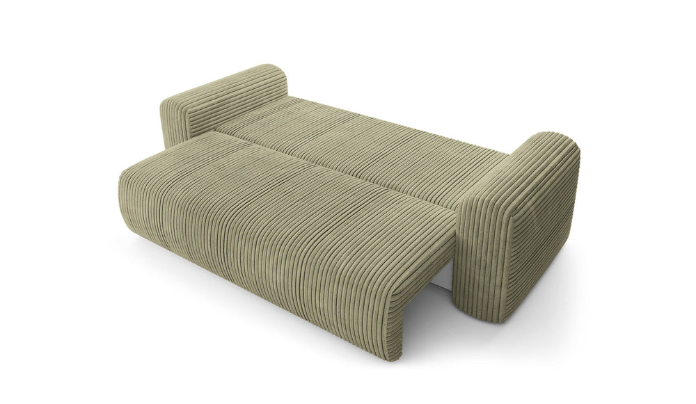 Sofa LUNA su miego funkcija, sage žalsvai pilka