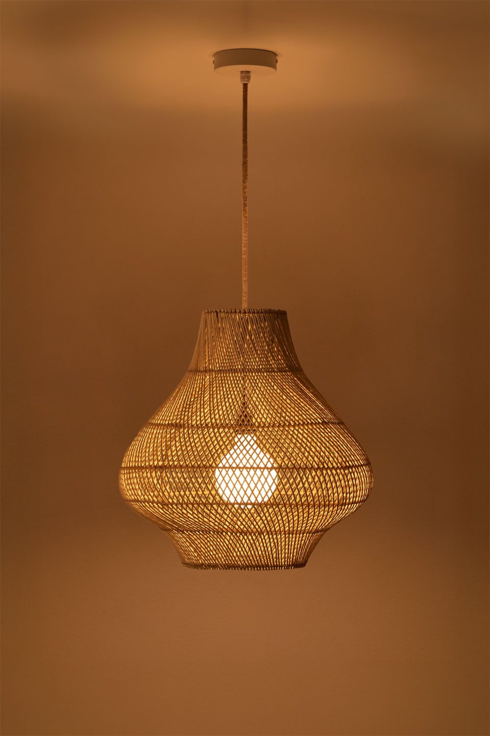 Pakabinamas šviestuvas MAGERA, Natūrali-balta, Ø50cm, aukštis 50cm (4 variantas)