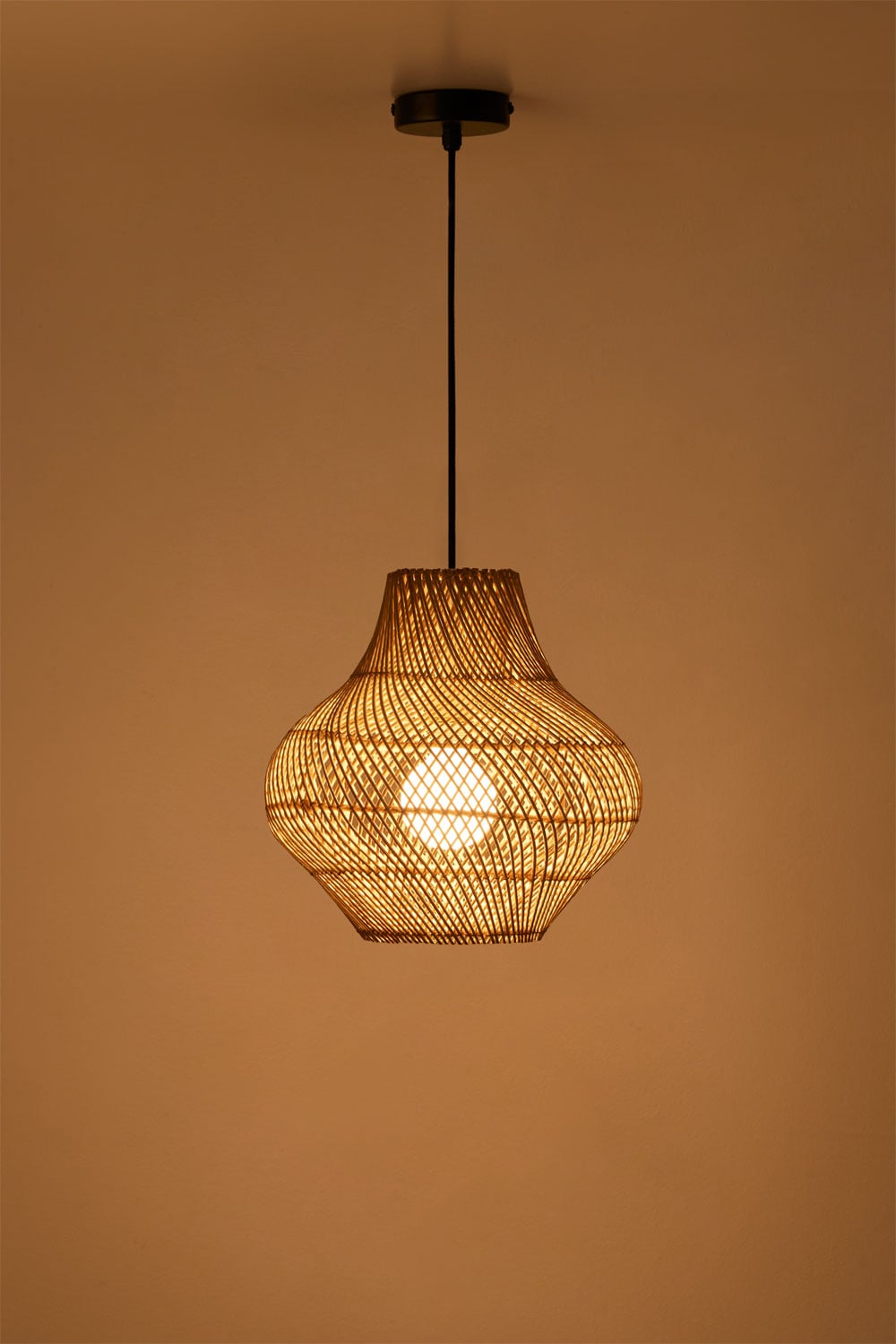 Gaismeklis FIBRANO, melns, 35 cm