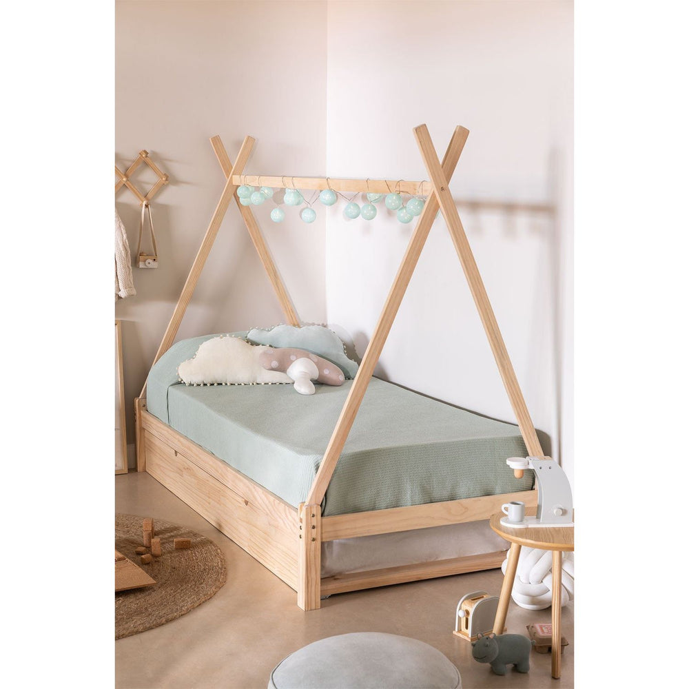 Medinė lova JANE, 90 cm., pušies mediena