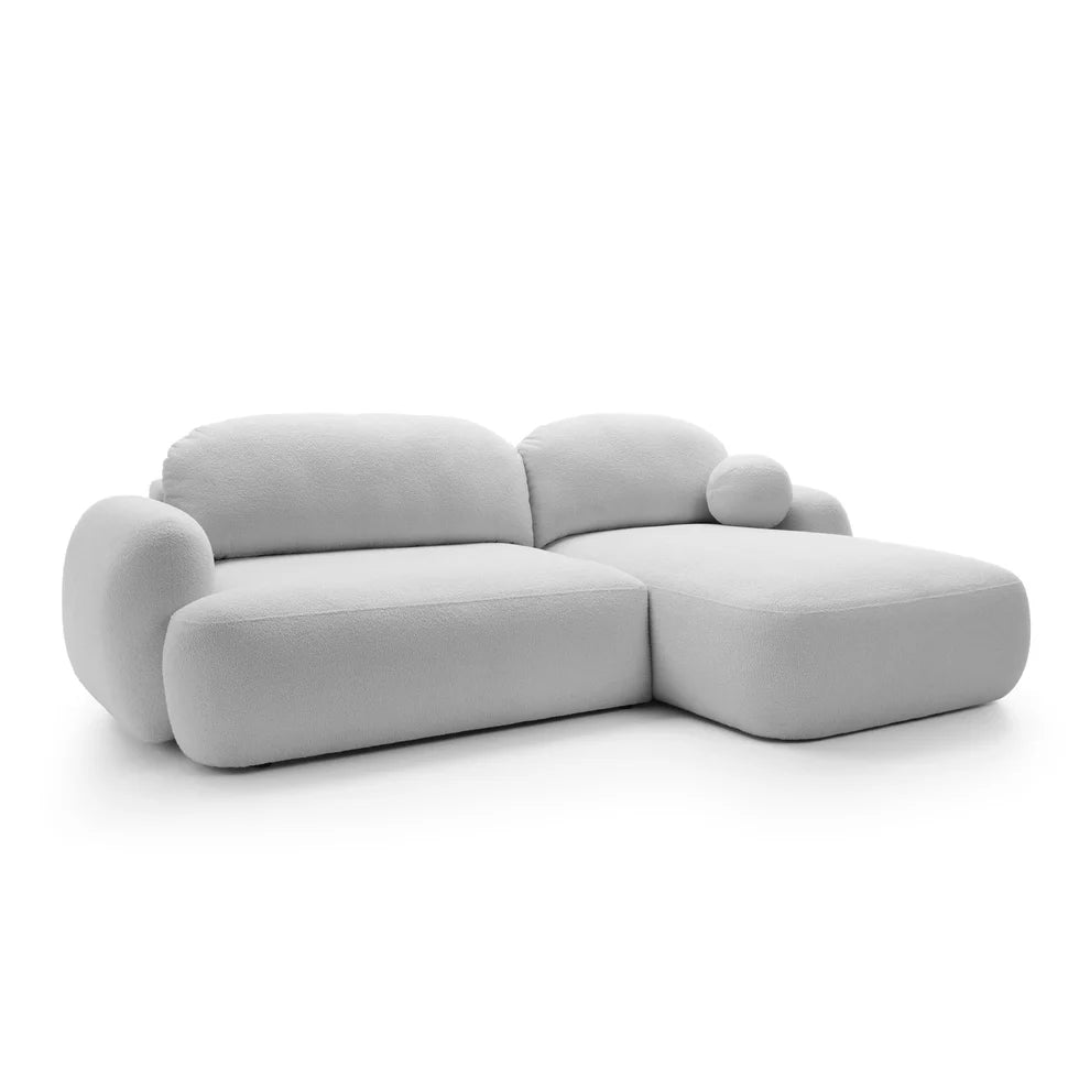 Kampinė sofa MEIDA, sidabrinė pilka