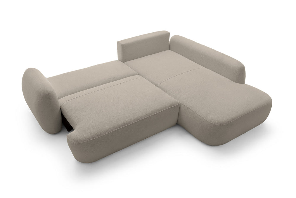 Kampinė sofa MEIDA LONG, rusva