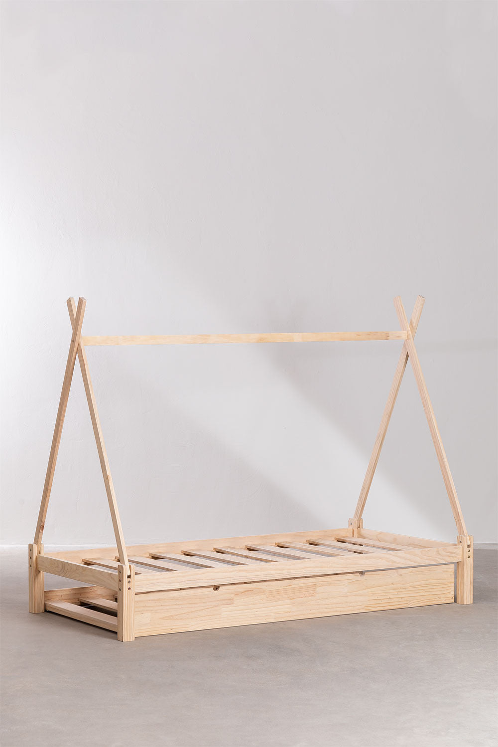 Medinė lova JANE, 90 cm., pušies mediena