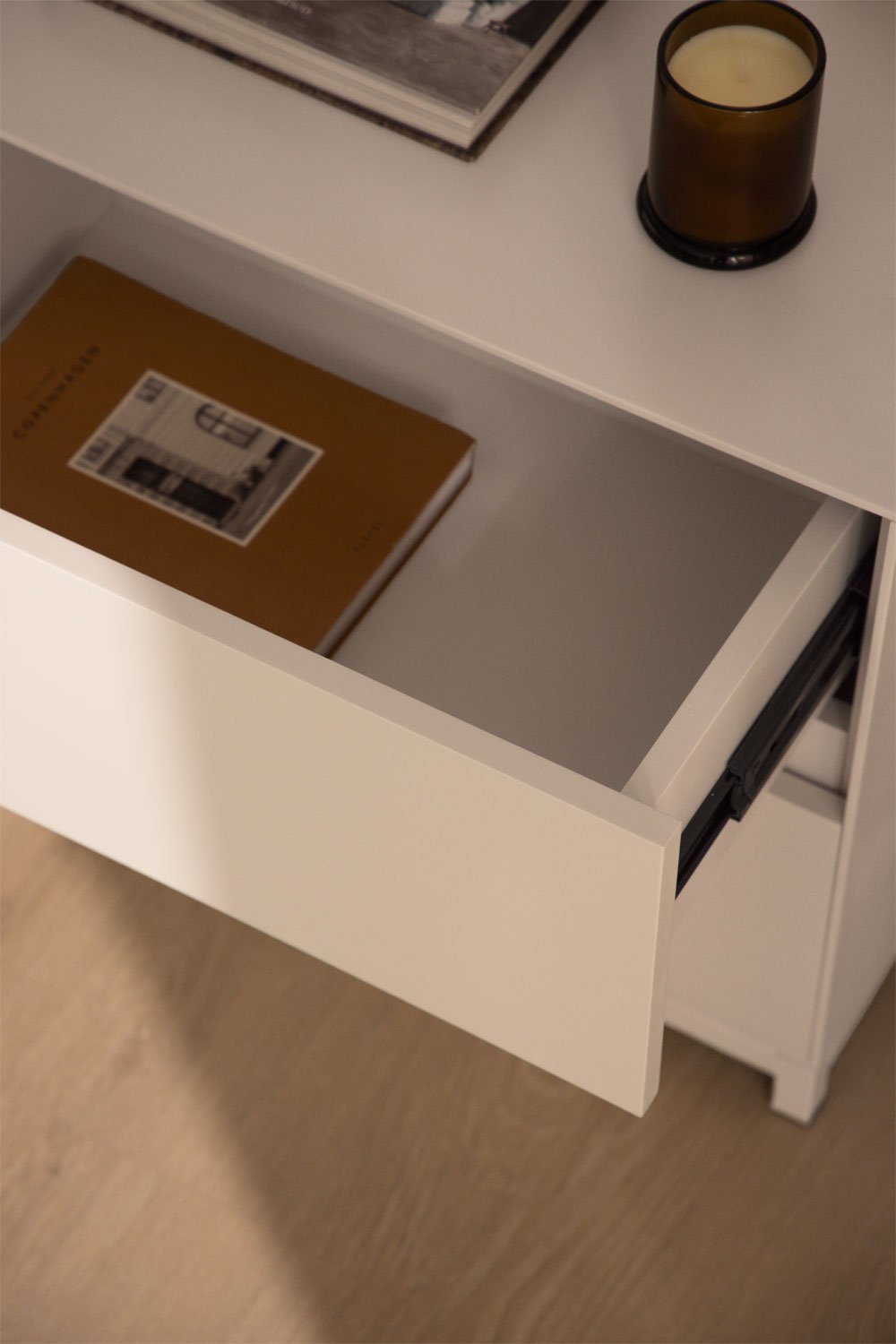 MDF naktinė spintelė DOREERO 50x45 cm su anglinio plieno kojelėmis