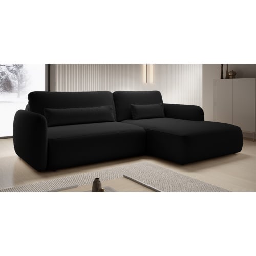 Kampinė sofa BILLY, juoda spalva