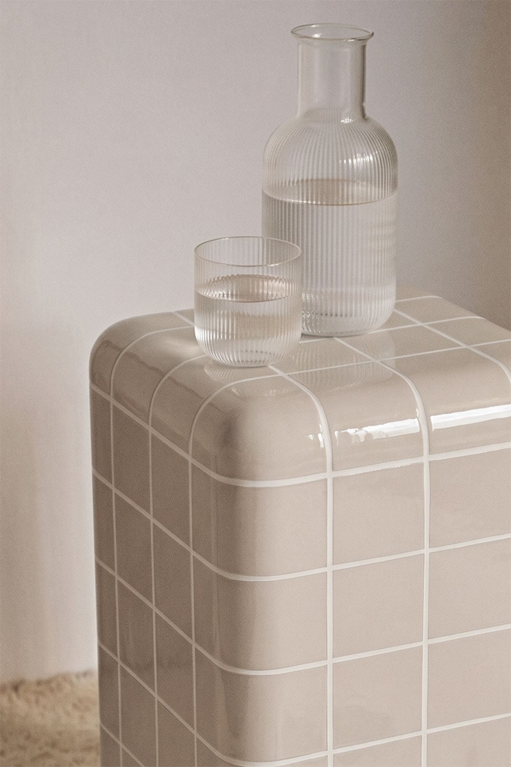 Naktinė spintelė SELOUNO 30x30 cm, cementas