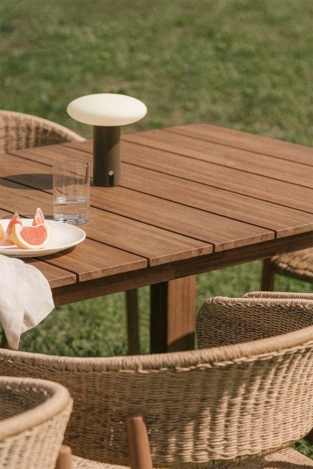 Outdoor table AKATO, acacia, brown