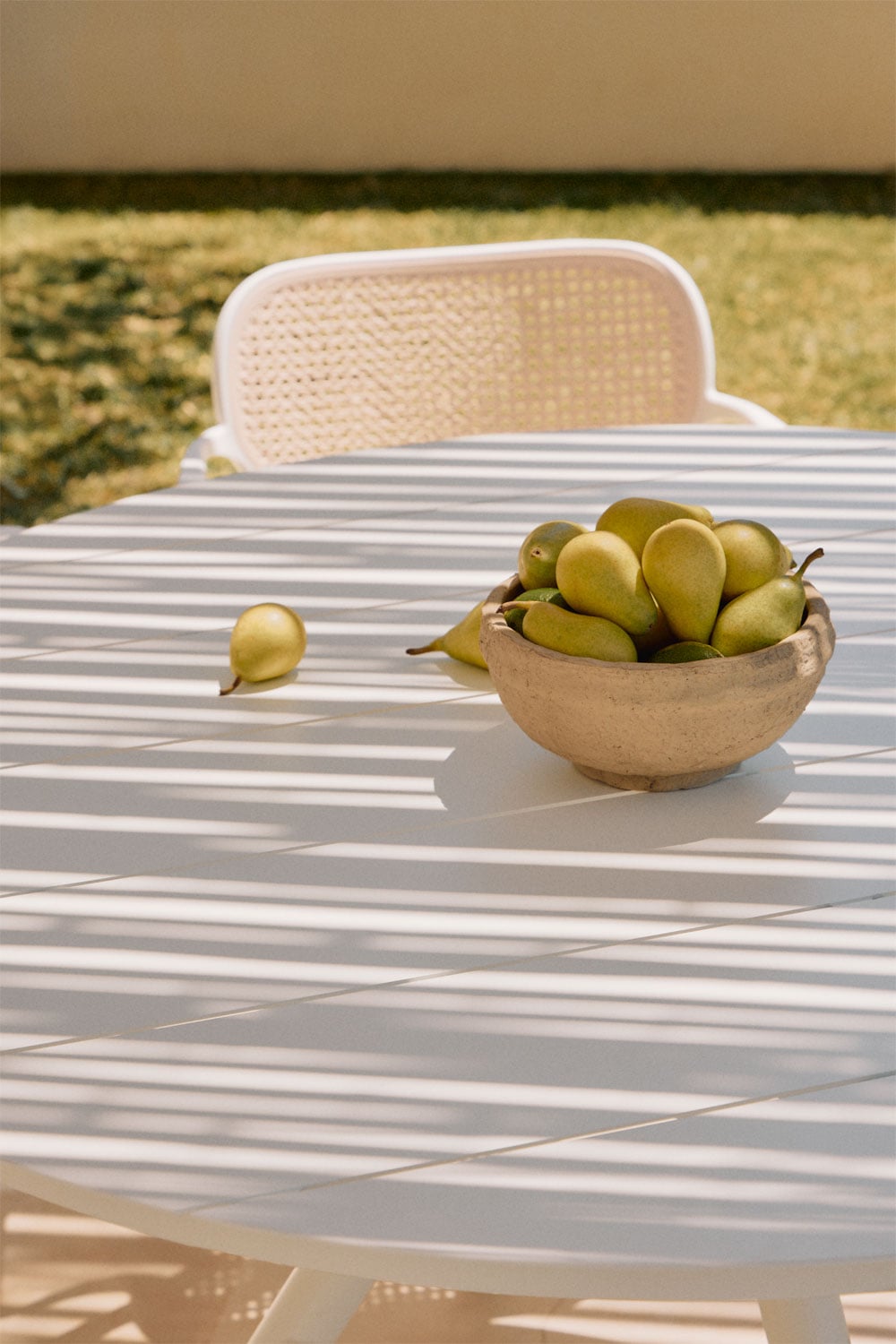 Outdoor dining set VALERIE, armchairs, 6 chairs, white