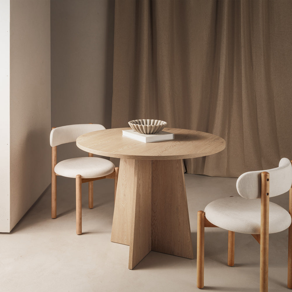 Round table MENTHE, Cremona oak, 100 cm