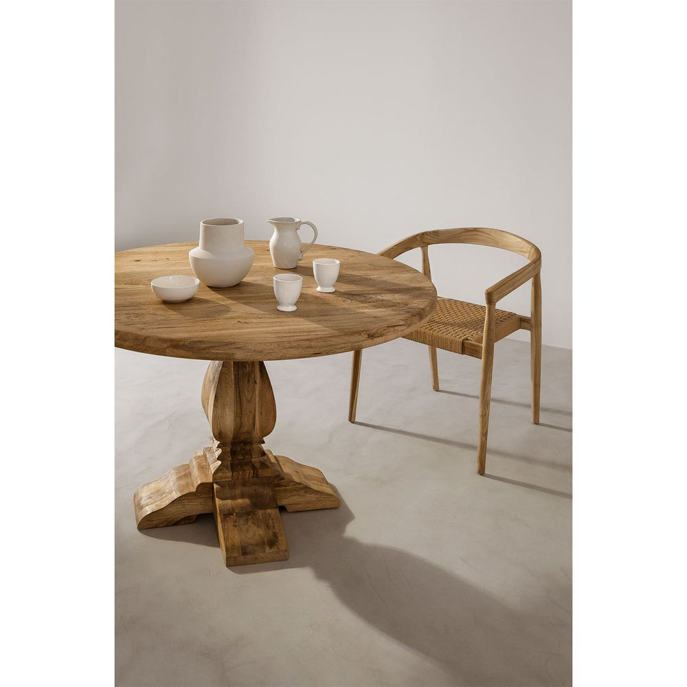 RUSBBY valgomasis stalas, mango mediena (Ø120 cm)