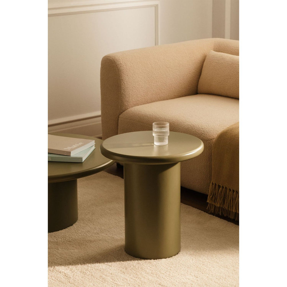 Šoninis staliukas REDO, Ø45 cm, žalios spalvos