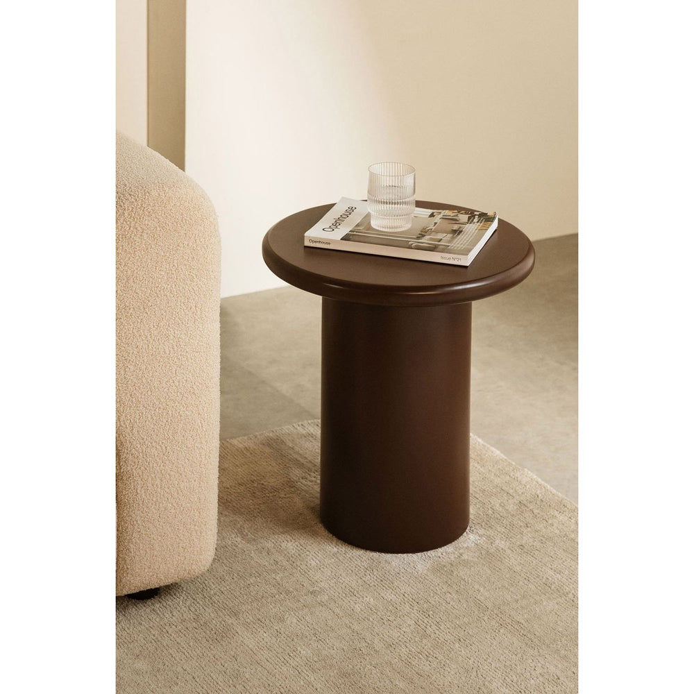 Šoninis staliukas REDO, Ø45 cm, rudos spalvos