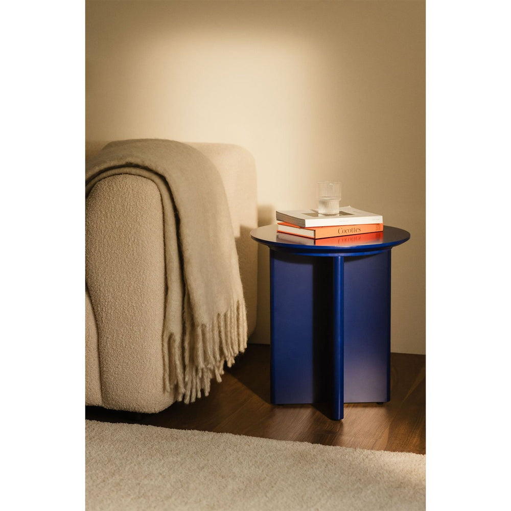 Šoninis staliukas SONI, (Ø45 cm), mėlynos spalvos