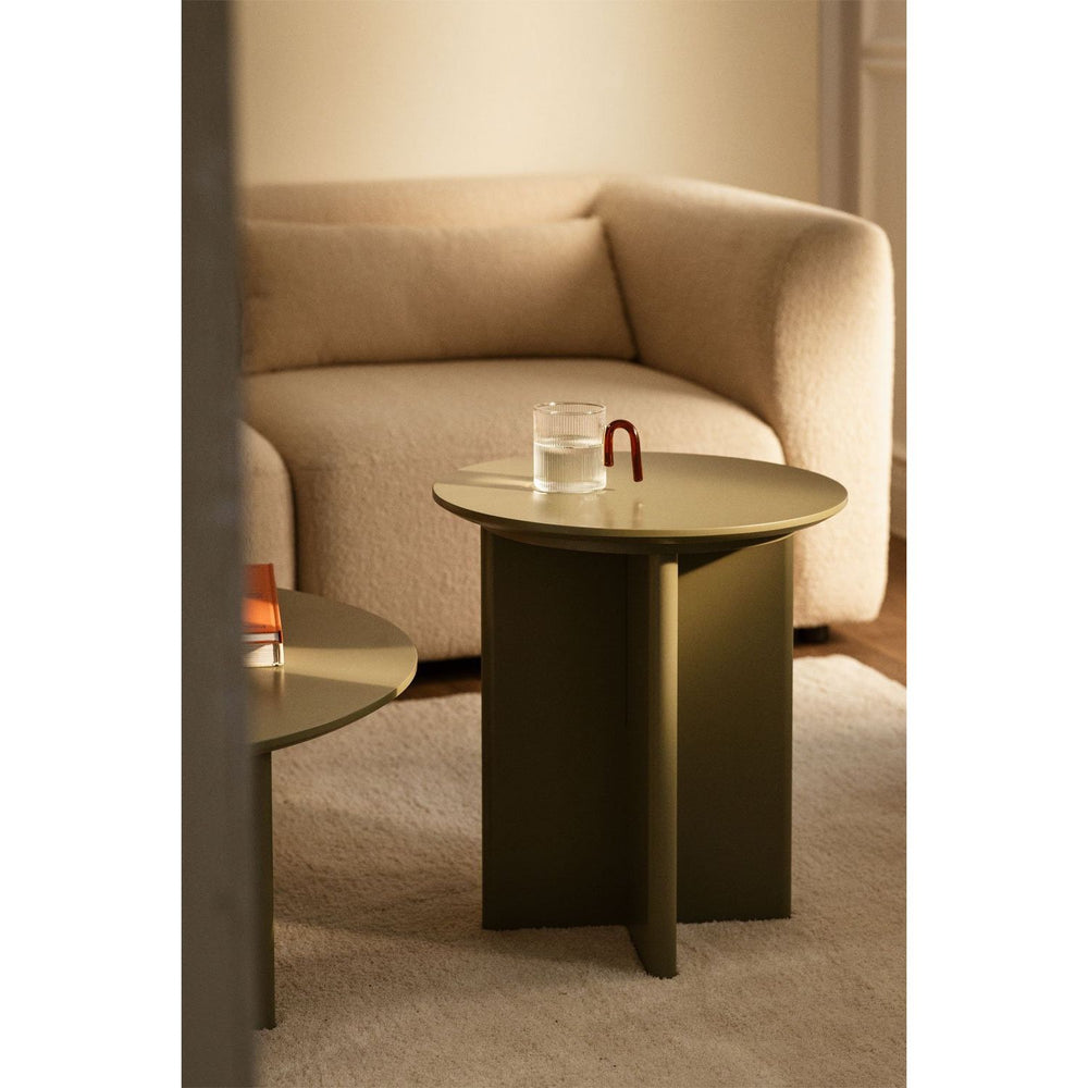 Šoninis staliukas SONI, (Ø45 cm), žalios spalvos