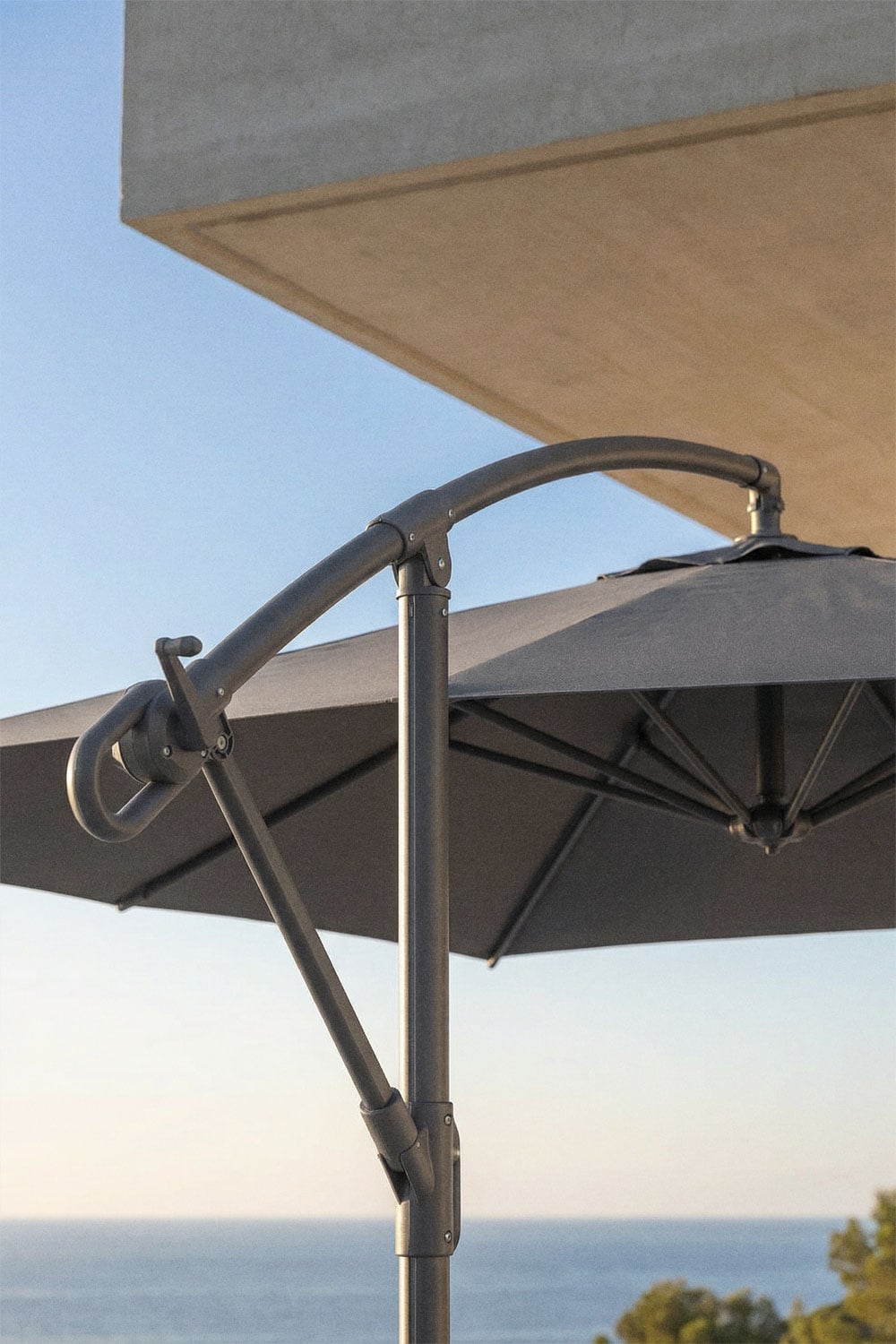 Outdoor umbrella SASIMPLO, graphite grey