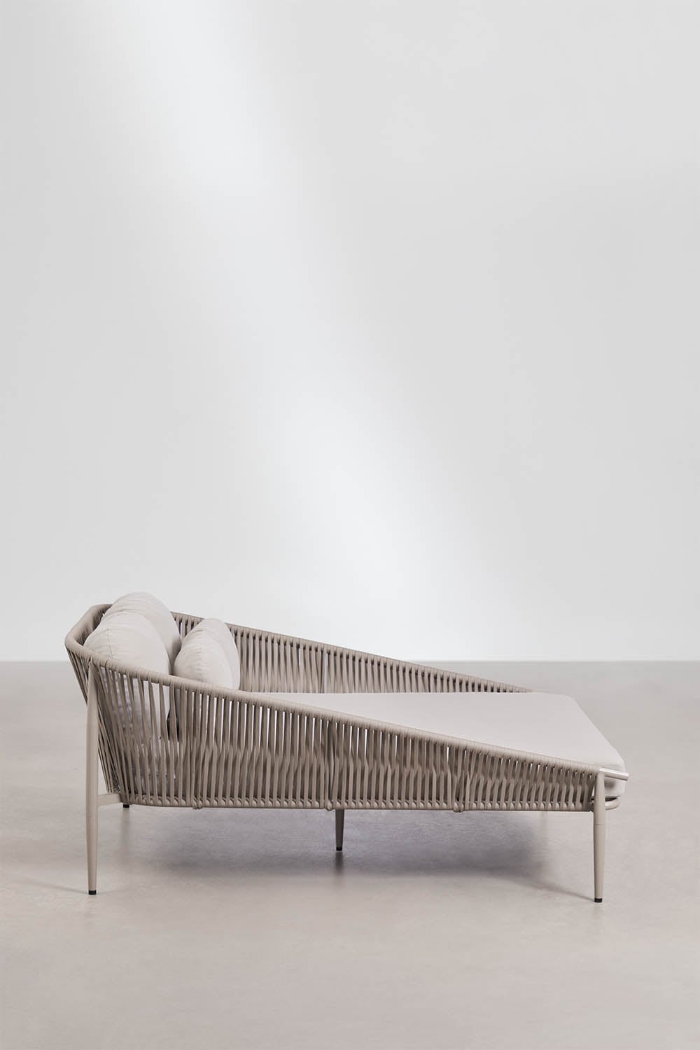 Double sun lounger VELANO, mocha brown