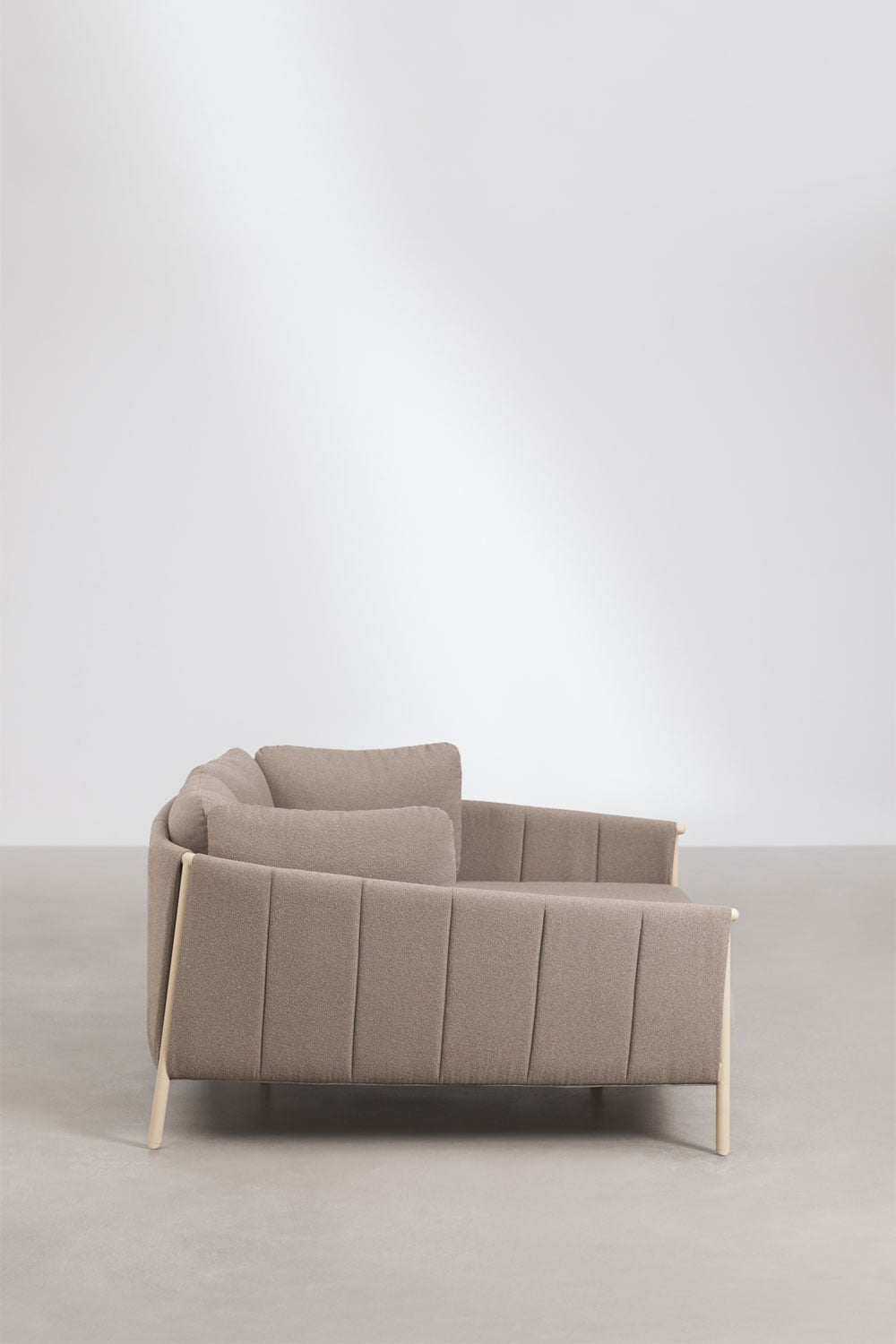 Double outdoor sunlounger DUNA, cream