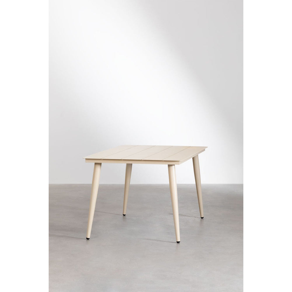 Lauko stalas KAYLEI, aliuminis, smėlio spalva, 160x90 cm