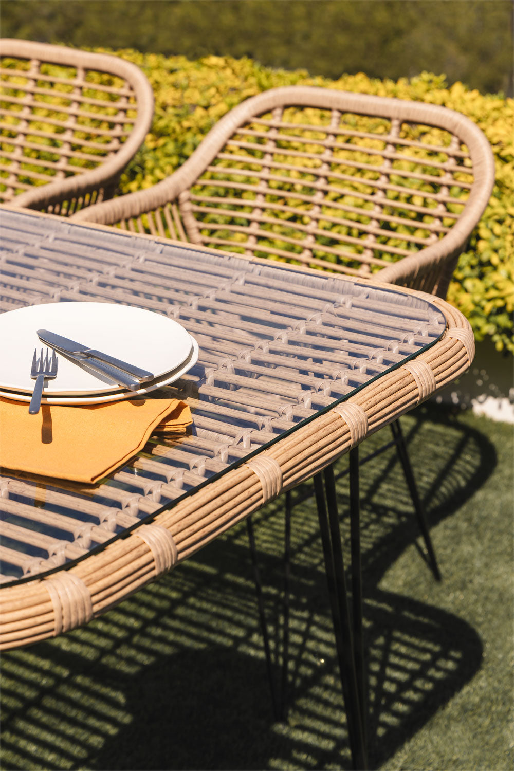 Outdoor table STABULO, rectangular, honey