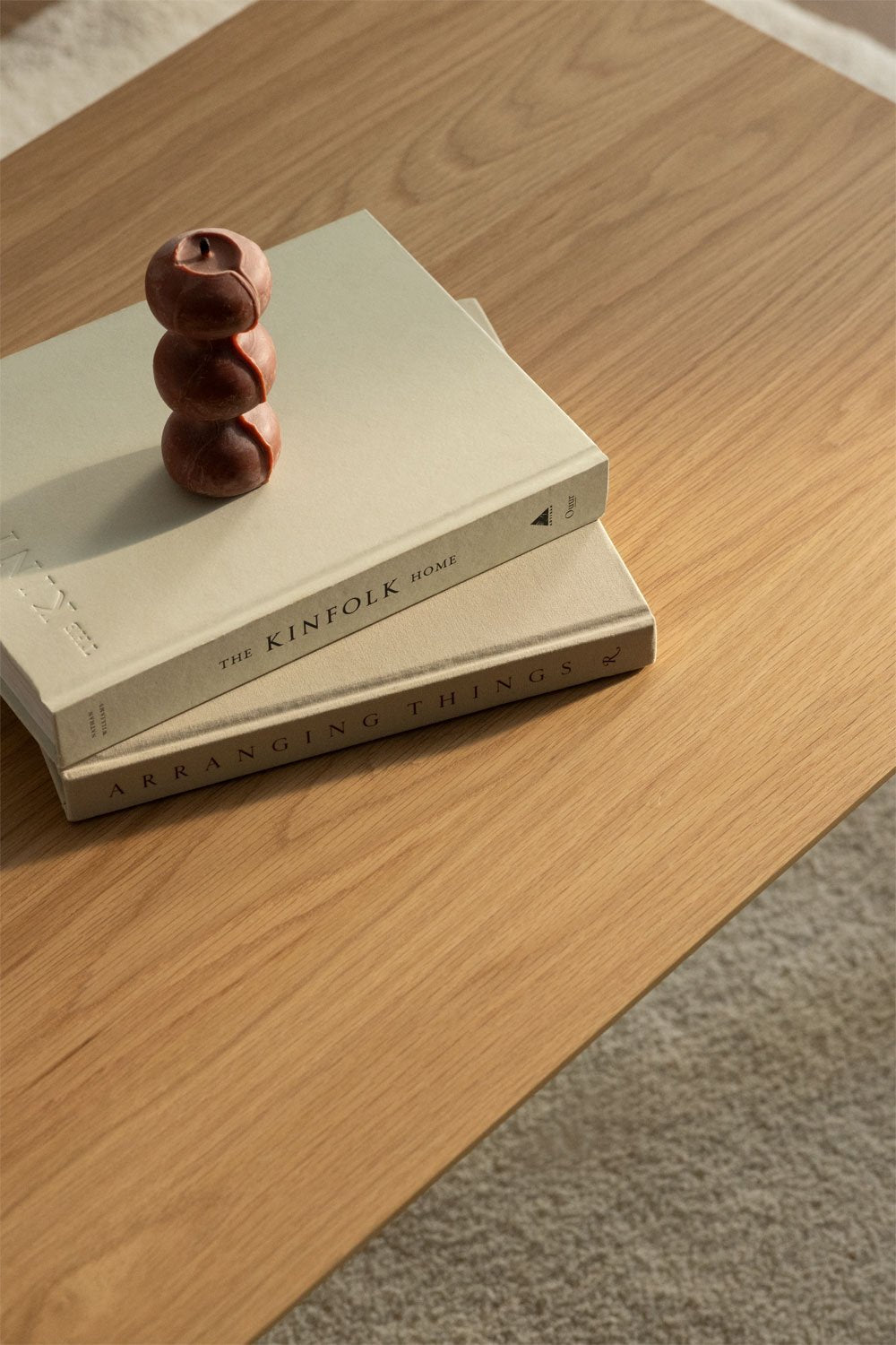 Stačiakampis kavos staliukas MNIIRA, MDF su ąžuolo faneruote