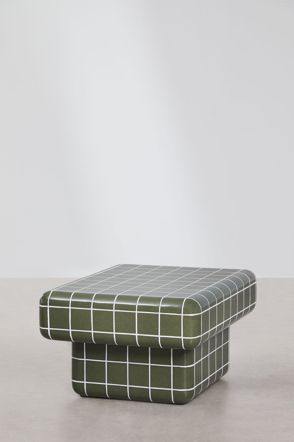 CERO Rectangular Outdoor Coffee Table, Green Cement (Option 2)