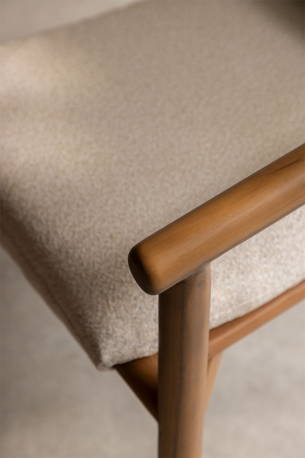 ELMORA dining chair, with armrests, acacia wood