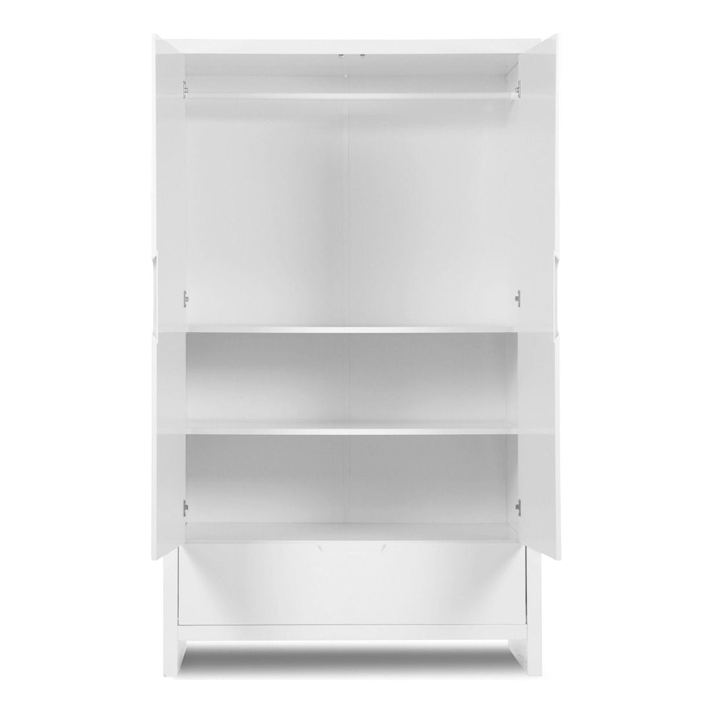 "Quadro" 2 - jų Durų Spinta, Balta Spalva - Namų Idėja