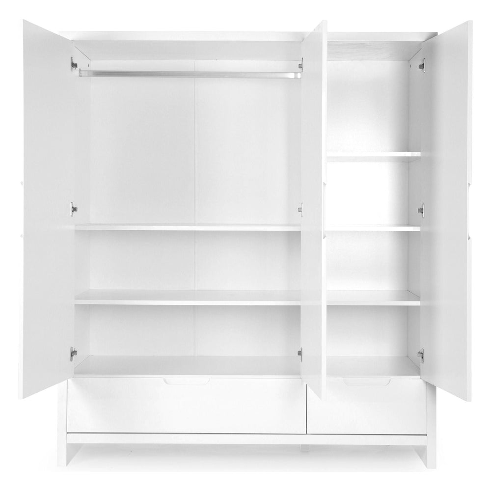 "Quadro" 3 - jų Durų Spinta, Balta Spalva - Namų Idėja