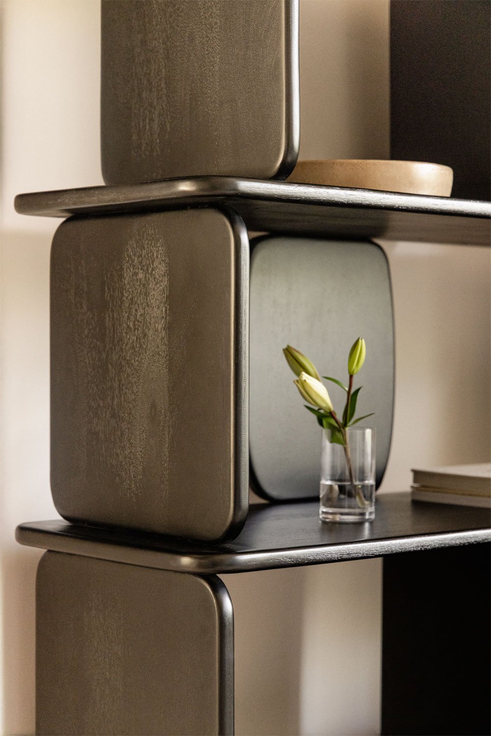 Knygų lentyna ARGUS, 140x190 cm, mango mediena