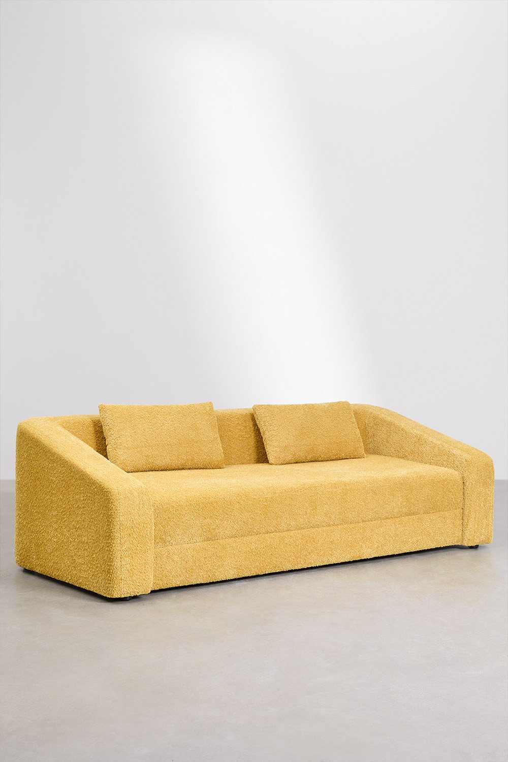 Trivietė sofa DALILA su miegama funkcija, geltona spalva