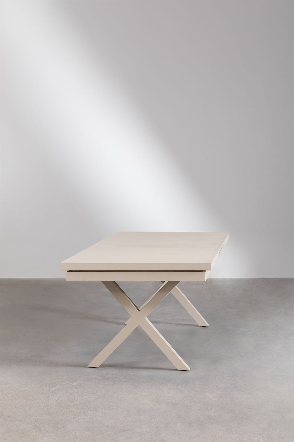 Išskleidžiamas stalas NIRVA, kreminė, 240 cm