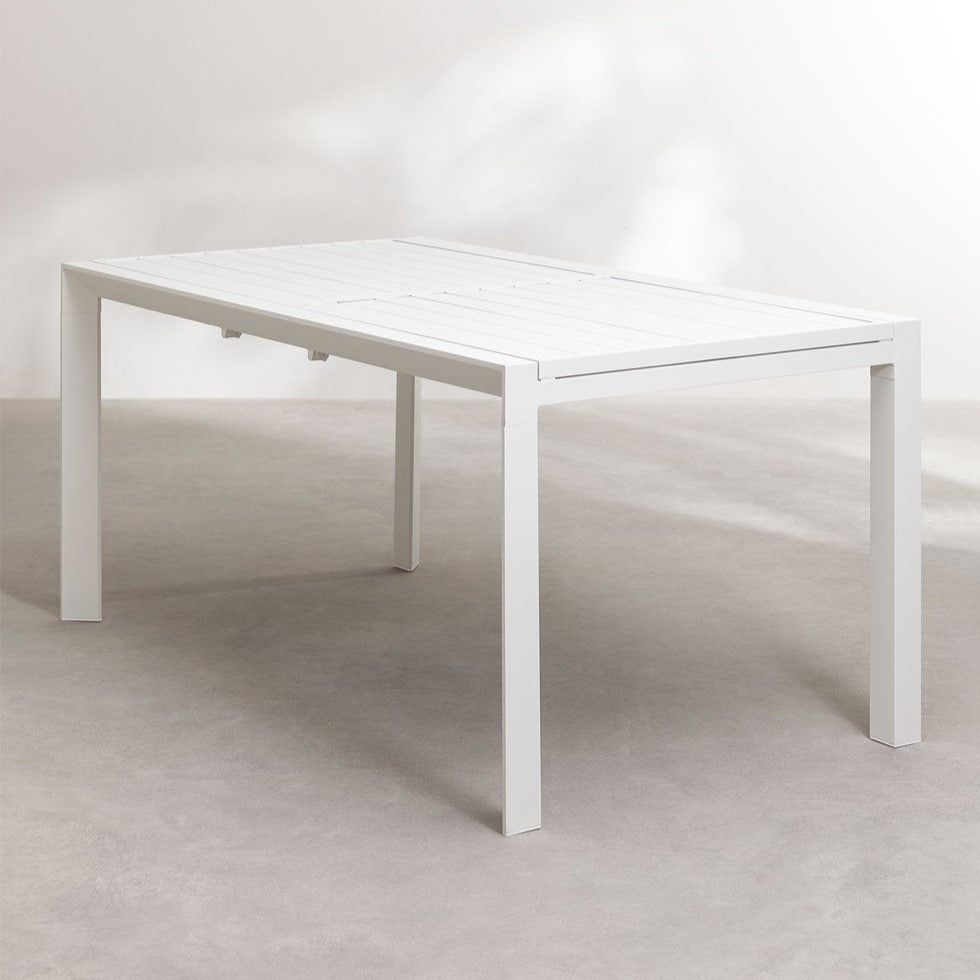 Lauko stalas SMURF, prailginamas, aliuminis, balta spalva, 180-240x100 cm