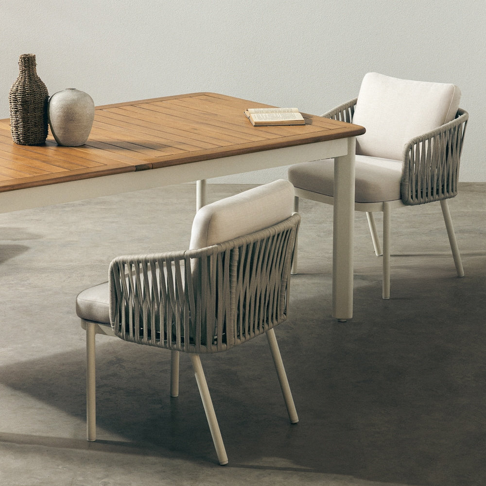 Outdoor dining table RIBAUD, FSC acacia, teak, 211-300 cm