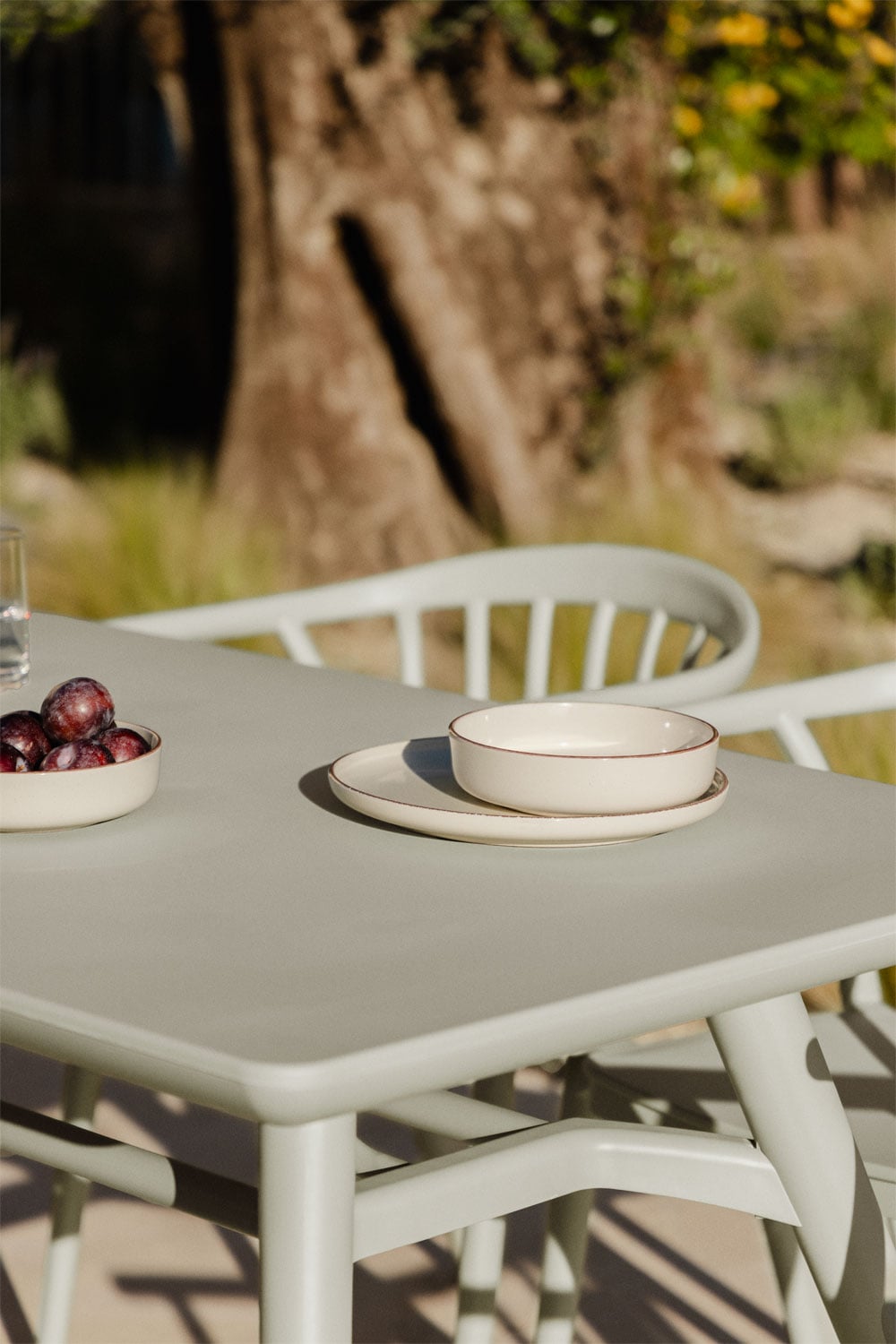 SCAND outdoor dining set, 5 pieces, avocado