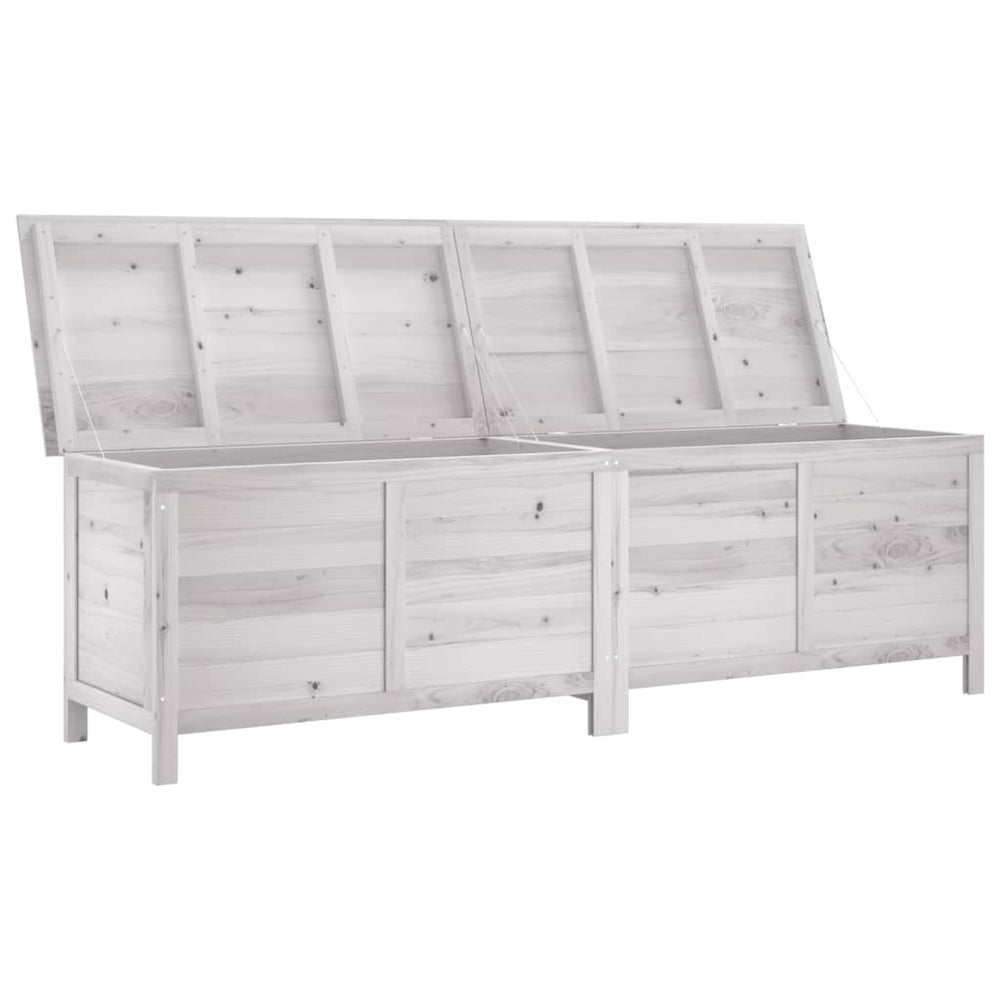 Sodo daiktadėžė, balta, 198,5x50x56,5cm, eglės medienos masyvas - Namų Idėja