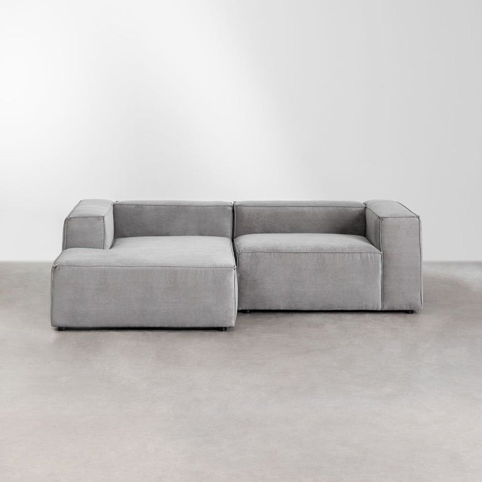 Kampinė sofa ALMA, kairė pusė, šviesiai pilka spalva