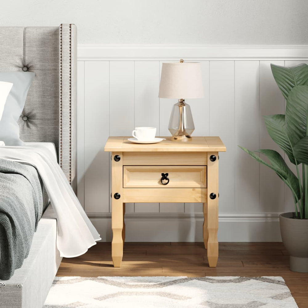 Šoninis staliukas Corona, 50x50x50cm, pušies medienos masyvas - Namų Idėja