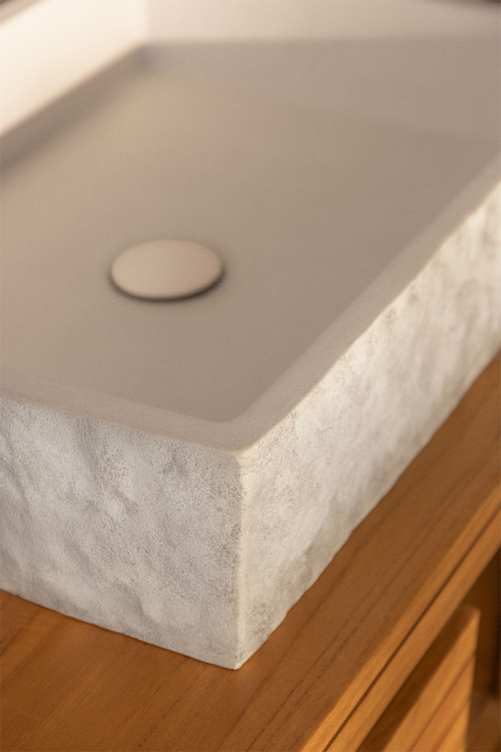 Rectangular washbasin PENOENA 60x40 cm, cement